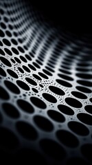 Abstract Black Perforated Surface