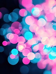 Pink and Blue Bokeh Light Background