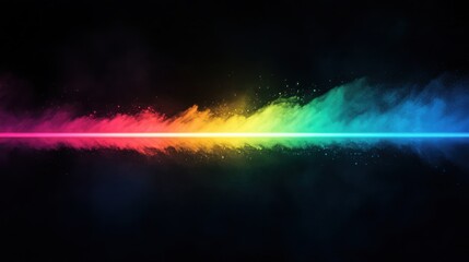 Colorful Spectrum Light Effect on Black Background