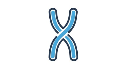 Chromosomal Icon A Simple Illustration of Genetic Material and Inheritance