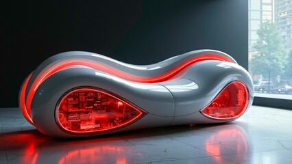 Red Light Technology Sofa Creative Image