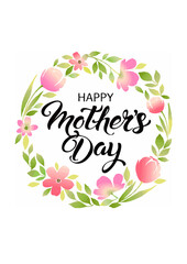 Fototapeta premium Elegant Floral Mothers Day Card.ai