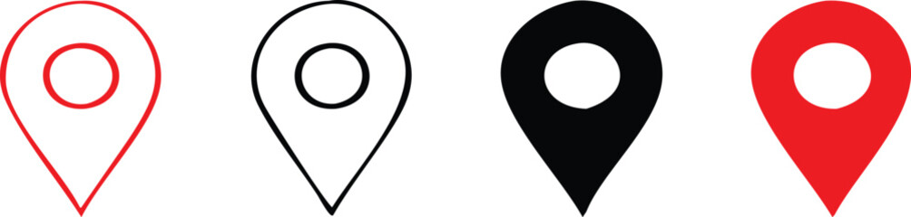 New location map icons. location marker. location pin 
