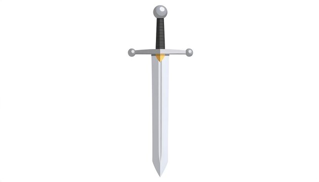 Cartoon sword, simple, stylized