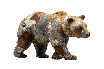 a statue of a bear on a white background