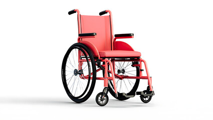 Fototapeta premium Wheelchair Icon: A striking wheelchair rendered in a bold, solid color, it embodies mobility, independence, and inclusivity for those with disabilities.