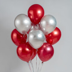 red and grey balloons