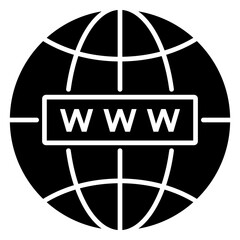 World Wide Web Glyph Icon