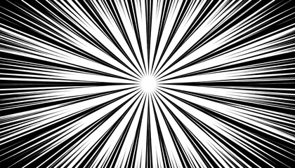 Starburst Pattern Black and White Pattern Illustration