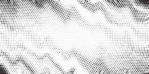 Retro grunge overlay halftone dot pixel pattern backdrop, gradient texture and digital technology background in pop art comic style. Distressed halftone dotted banner frame for social media business.