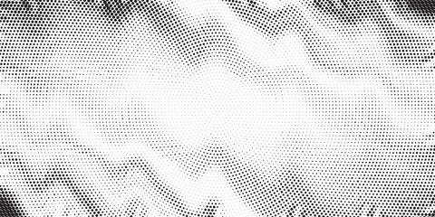 Retro grunge overlay halftone dot pixel pattern backdrop, gradient texture and digital technology background in pop art comic style. Distressed halftone dotted banner frame for social media business.