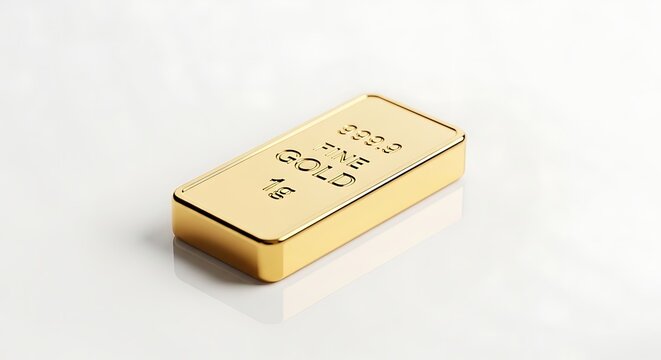 Beautiful Studio Photography of Single 1 Gram Gold Bar