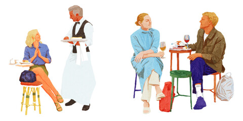 A vivid portrait of human poses, each telling a story of feelings and emotions throughout the day.