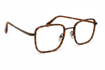 Stylish tortoise shell eyeglasses with clear lenses, isolated on a transparent background, ready for your designs