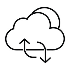 Cloud Computing Upload and Download Icon