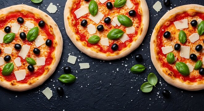 Delicious Italian Pizzas Ready to Eat.