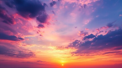 Colours of sunset. Skyscape nature composition. Natural background.
