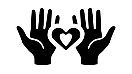 Obraz premium Open hands cradling heart symbol, conveying care, love, and support for a special message