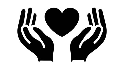 Fototapeta premium Hands cradling a heart, symbolizing love, care, support, and compassion for any cause