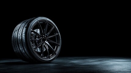 Black performance tires and wheels