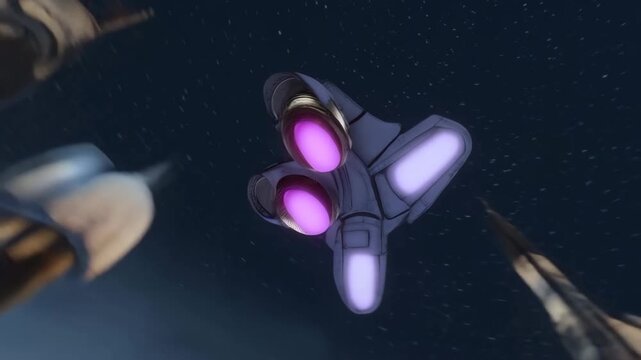 Flying Car in Cyber City of the Future