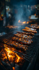 meat on the grill