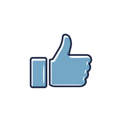 Fototapeta premium Thumb up vector icon design template isolated on white background for social media concept