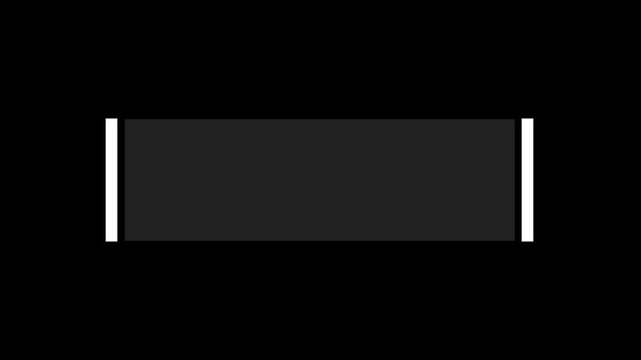 Clean minimalist lower third animation with white bars on black background for professional video titles and overlays. 