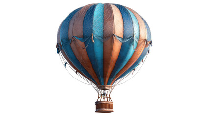 Obraz premium Vintage hot air balloon,?teal and peach striped