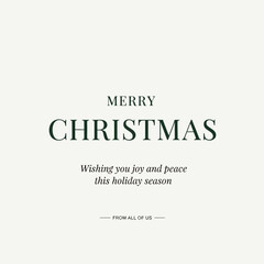 Obraz premium Elegant merry christmas card with simple text
