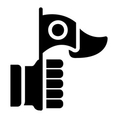 Samurai Flag Solid icon