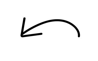  Left and downward arrow vector illustration