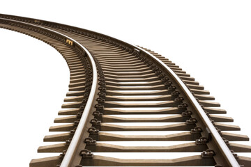 Train Track Isolated on Transparent Background