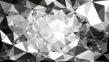 Abstract Black and White Low Poly Background Texture for Creative Design