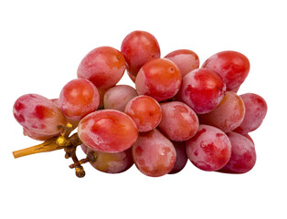 red grapes isolated on white