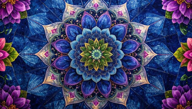 Intricate floral mandala pattern