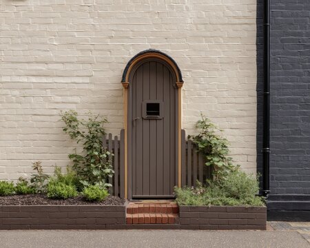 Modern Premium Aluminum Cricket Practice Small Door in Residential Garden Authentic Home Security Design for Family Lifestyle Marketing Campaigns