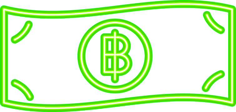 Neon Green Money Icon