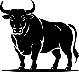 Bull silhouette vector illustration
