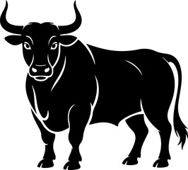 Bull silhouette vector illustration
