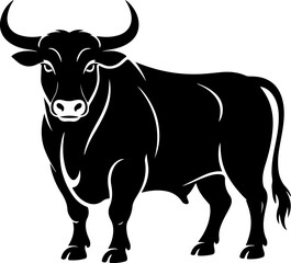 Bull silhouette vector illustration