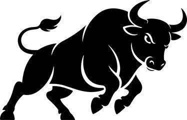 Bull silhouette vector illustration