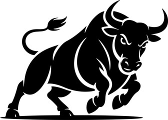 Bull silhouette vector illustration