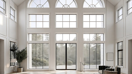 Architectural Visualization Of Spacious Home With Clean Interior And Stylish Poster