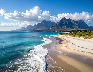Stunning beach and mountains