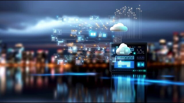 Data centers securely store large city data. - Powered by Adobe