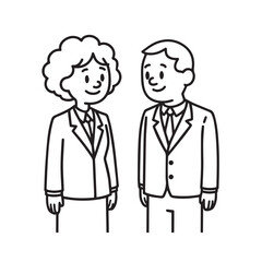 Old people black and white illustration vector image simple minimalist artwork design template
