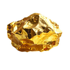 Gold nuggets natural isolated on transparent background.PNG file