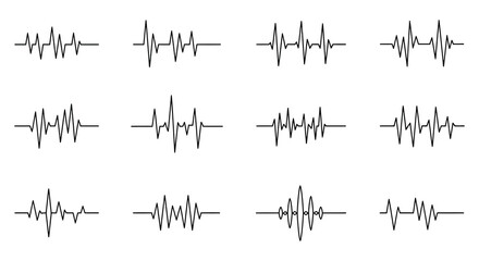 Nine Abstract Waveform Patterns