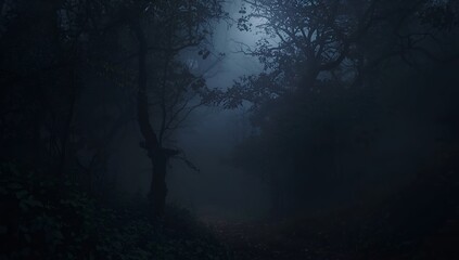 misty forest in the night,Whispers of the Night Forest,

“Moonlit Mist,

“Enchanted Nightfall,

“Veil of Midnight Fog,

“Silent Shadows in the Mist,

“Mystic Night Woods,